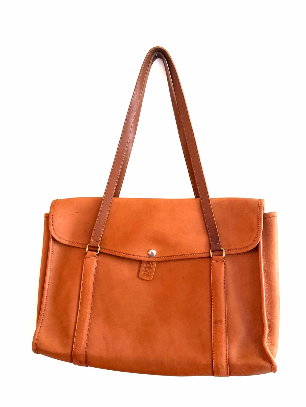 Rare Vintage COACH Envelope Portfolio Tote in glove tanned leather
